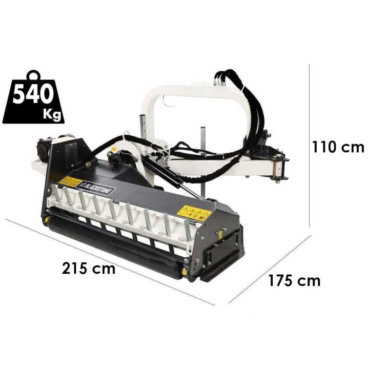 BlackStone BP-LA 165 Hydro sivuvarsiniittomurskain, 165 cm, 50–55 HP