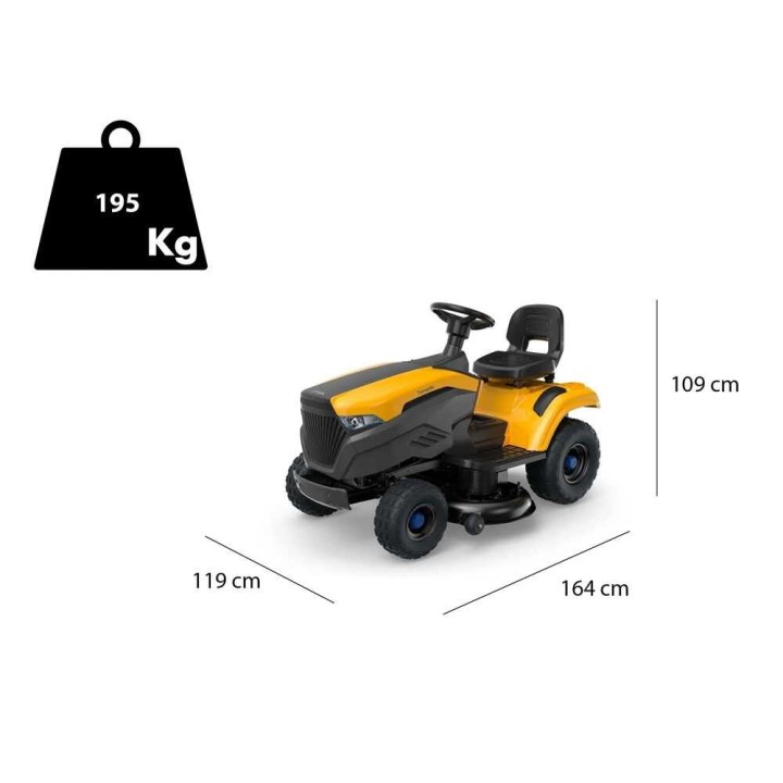 Stiga Tornado 7108e akkukäyttöinen ajoleikkuri, 48 V, 108 cm, sivulle heittävä leikkuu