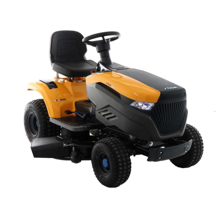 Stiga e-Ride S300 akkuruohonleikkuritraktori, 48 V, 98 cm, silppuava leikkuu