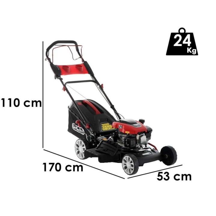 GeoTech S46-150 BMSG vetävä bensiiniruohonleikkuri, 46 cm, 150 cm³, 4 in 1