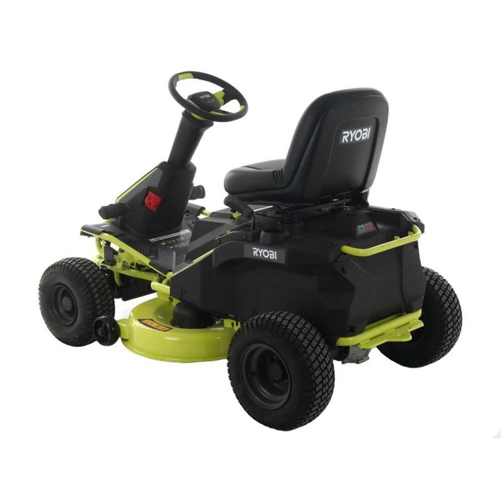 Ryobi RM480E akkukäyttöinen ajoleikkuri, 48 V, 96 cm, sivullepuhallus ja bioleikkuu