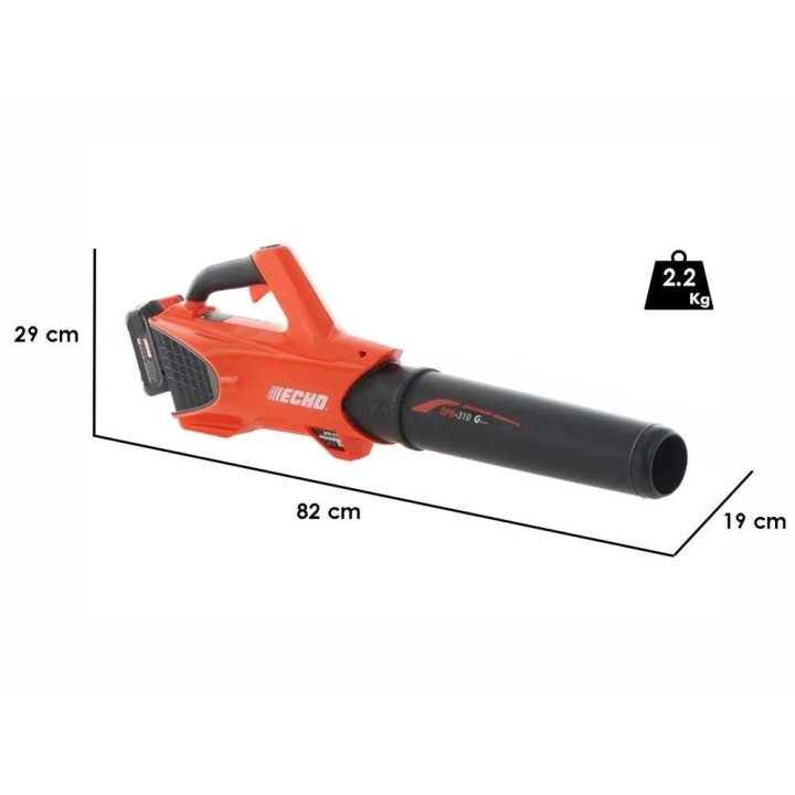 Echo DPB-310 akkukäyttöinen lehtipuhallin, 40 V, ilman akkua ja laturia