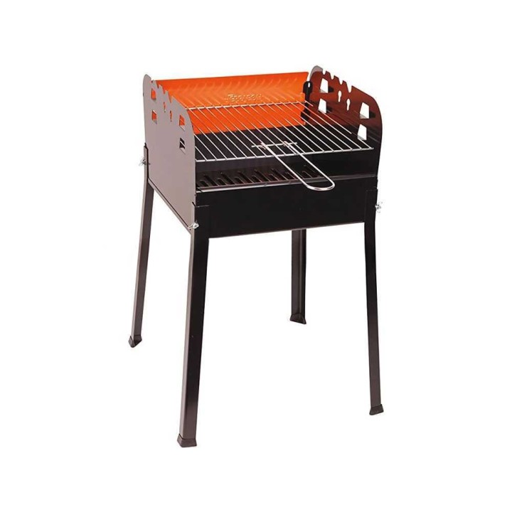 Ferraboli Ciao hiiligrilli, 35 × 35 cm, kromattu ritilä, 2 grillauskorkeutta