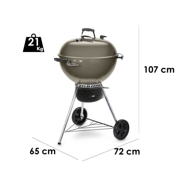 Weber Master Touch GBS C-5750 Smoke Grey -hiiligrilli, Ø 57 cm