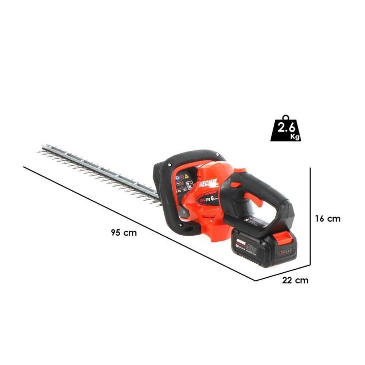 Echo DHC310 akkupensasleikkuri, 40 V, 60 cm, akku ja laturi