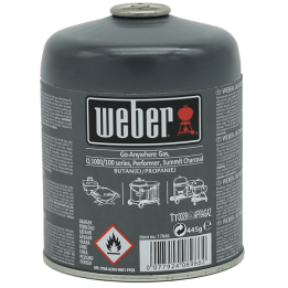 Weber 445G kaasupatruuna grilleihin butaani propaani käyttöaika noin 2 h