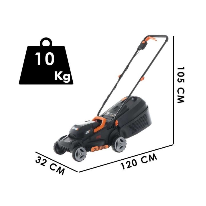 Worx WG730E akkuruohonleikkuri, 20 V, 4 Ah, 30 cm