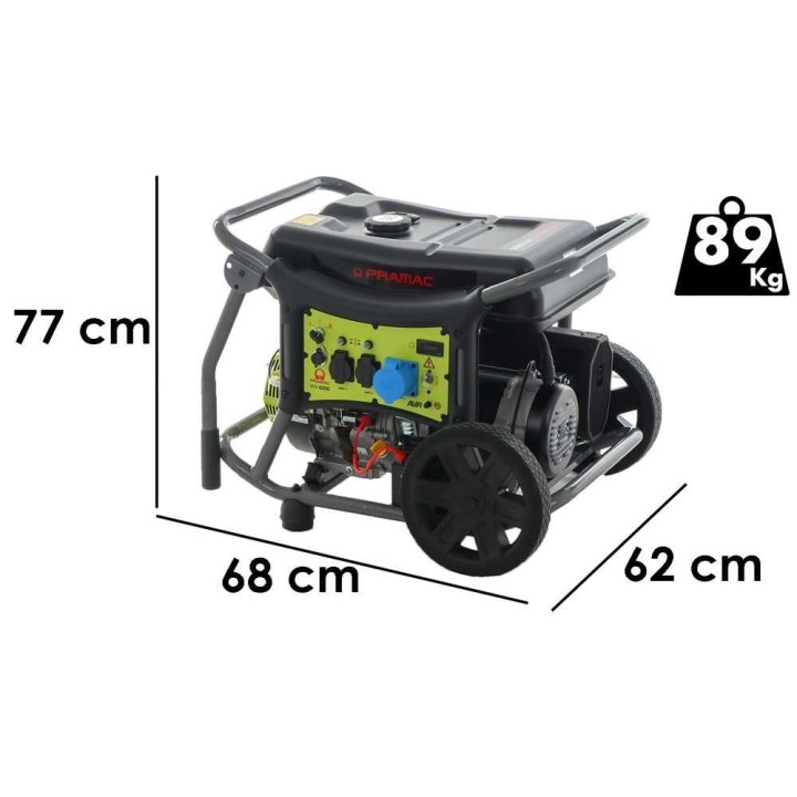 Pramac WX 6200 ES ATS -bensiinigeneraattori, 5,8 kW, 5,3 kW jatkuva teho
