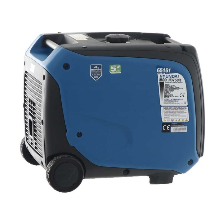 Hyundai H3750iE invertterigeneraattori, 3,3 kW, 230 V, trolley-rakenne