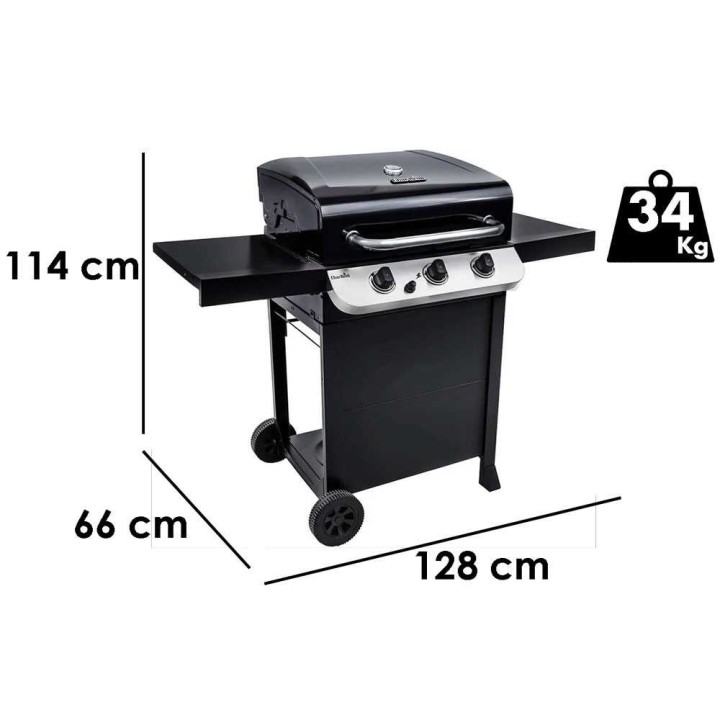 Char-Broil Convective 310B -kaasugrilli, 10,5 kW, 58 × 47 cm