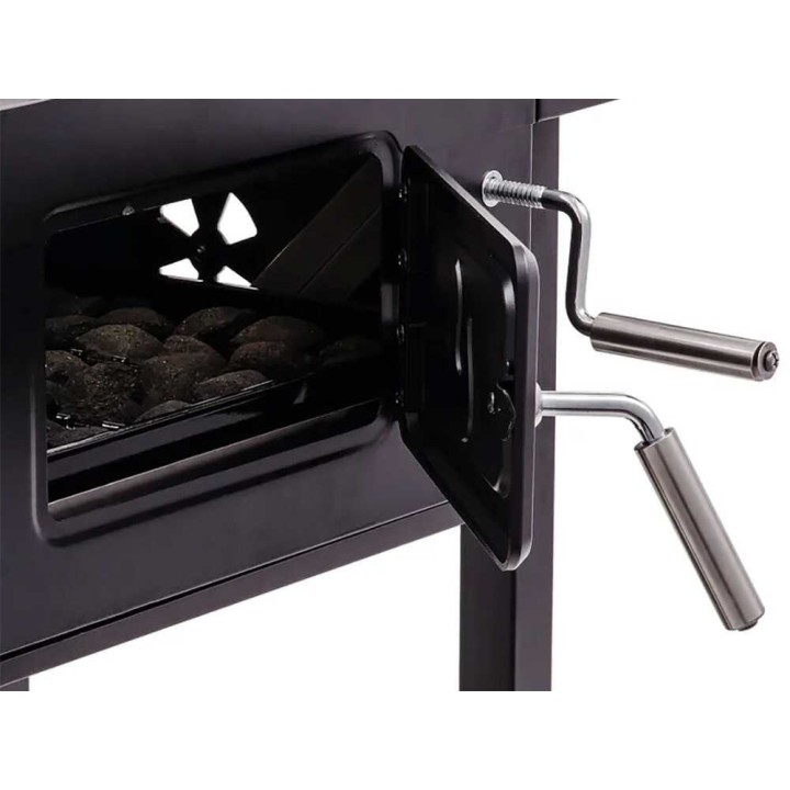 Char-Broil Charcoal 2600 hiiligrilli, valurautaritilä, kansi ja lämpömittari