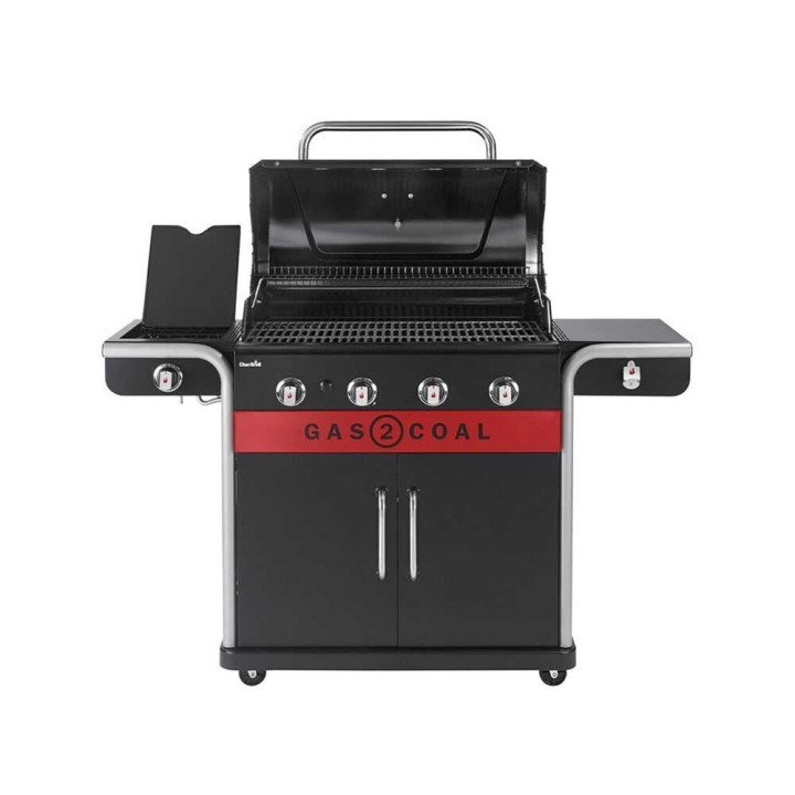 Char-Broil Gas2Coal 2.0 4B kaasu- ja hiiligrilli, 4 poltinta, 15,2 kW