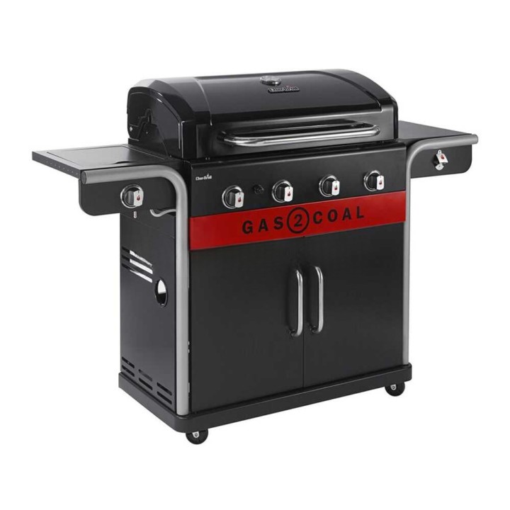 Char-Broil Gas2Coal 2.0 4B kaasu- ja hiiligrilli, 4 poltinta, 15,2 kW