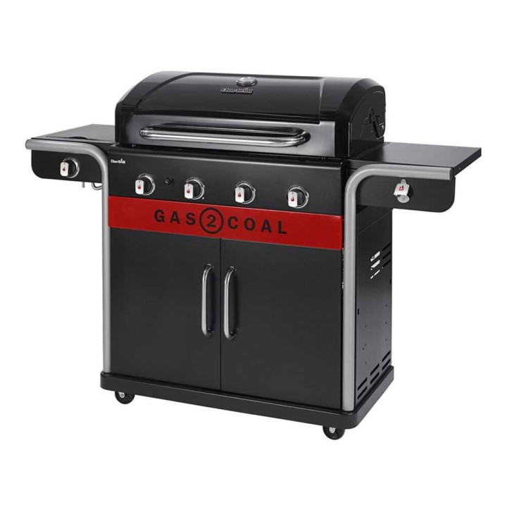 Char-Broil Gas2Coal 2.0 4B kaasu- ja hiiligrilli, 4 poltinta, 15,2 kW