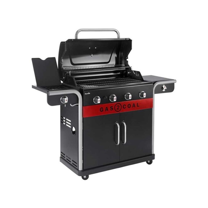 Char-Broil Gas2Coal 2.0 4B kaasu- ja hiiligrilli, 4 poltinta, 15,2 kW