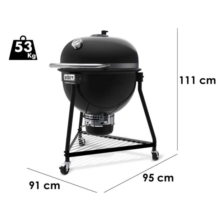 Weber Summit Kamado E6 hiiligrilli, Ø 61 cm, emaloitu teräs
