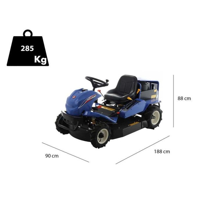 Iseki SRA 800A 2WD -traktorimurskain, Kawasaki 603 cm³, leikkuuleveys 80 cm