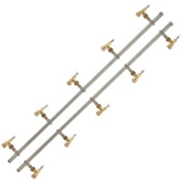 Ruostumattomat ruiskutusvarret 5 5 messinkiset perhossuuttimet 120 cm