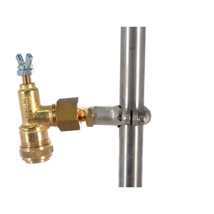 Ruostumattomat ruiskutusvarret 5 + 5, messinkiset perhossuuttimet, 120 cm