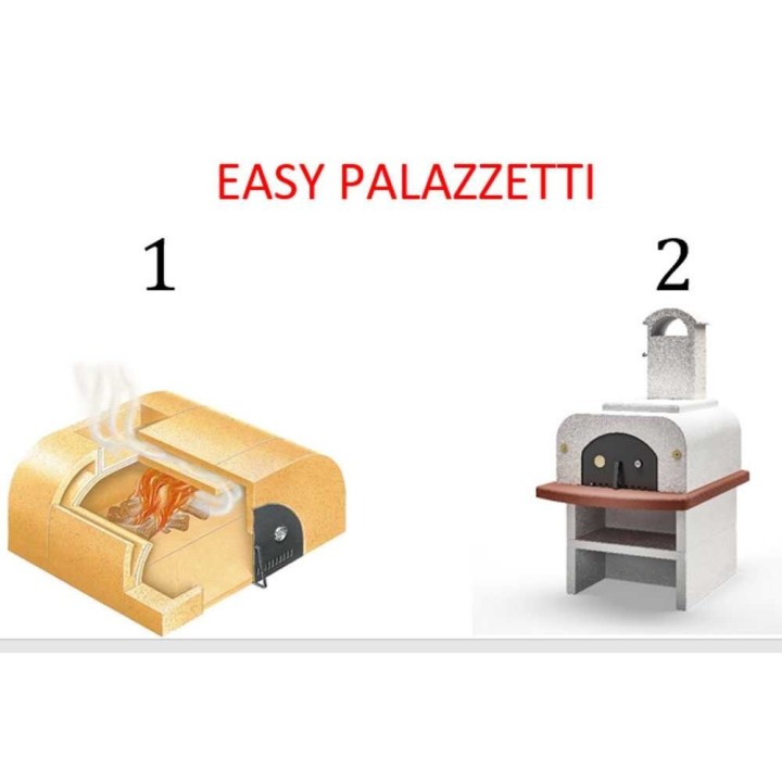 Palazzetti Easy Medium puulämmitteinen ulkouuni, 77 × 65 cm, 4 pizzaa