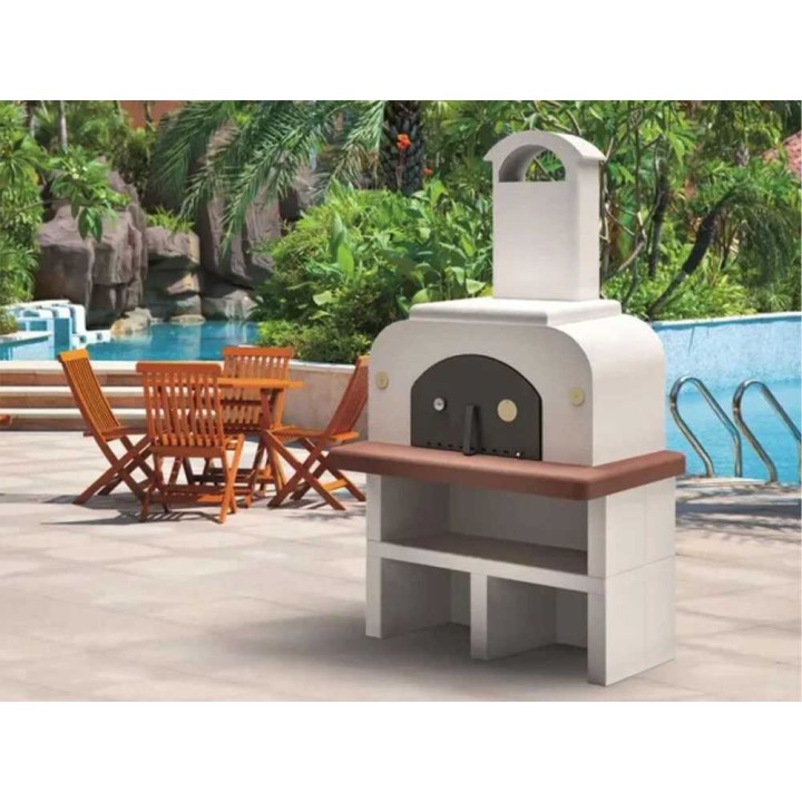 Palazzetti Easy Medium puu-uuni jalustalla, 77 × 65 cm, ulkokäyttöön