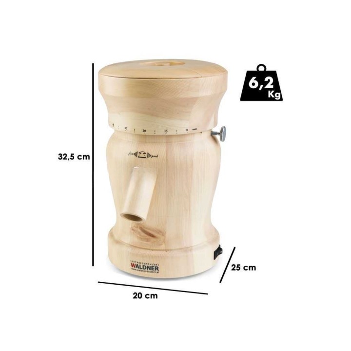 Waldner Lady jauhomylly kivijauhinkivillä, 400 W, 120 g/min, puurunko