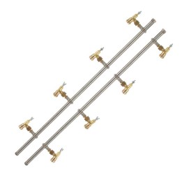 Ruostumattomat ruiskutustangot 4 4 messinkiset perhosruiskut 95 cm