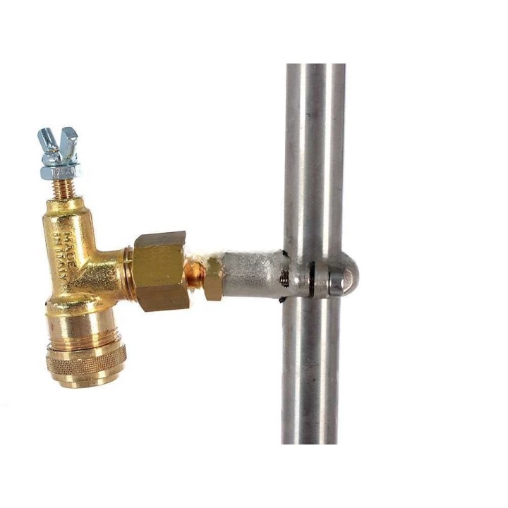 Ruostumattomat ruiskutustangot 4+4, messinkiset perhosruiskut, 95 cm