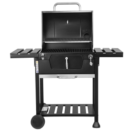 MasterCook Friend hiiligrilli 46 41 cm lämpömittari ja kokoontaitettavat sivutasot