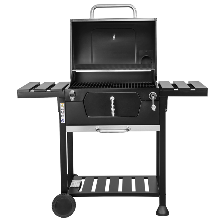 MasterCook Friend hiiligrilli 46 41 cm lämpömittari ja kokoontaitettavat sivutasot