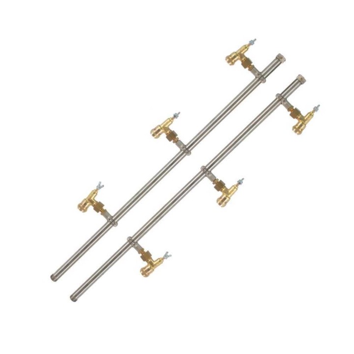 Ruiskutuspuomipari 3 3 ruostumaton teräs 70 cm messinkisuuttimet
