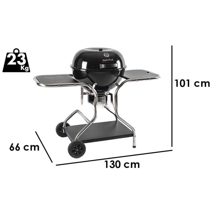 MasterCook Sally -hiiligrilli, Ø 57 cm, 2 550 cm², pyörillä