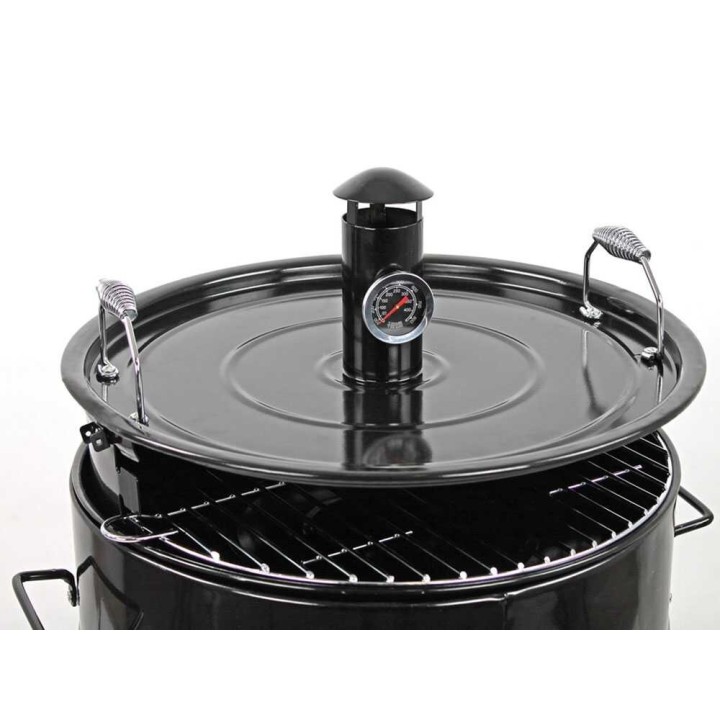 MasterCook Pit Barrel -hiiligrilli, Ø 47 cm, pizzauuni ja savustin