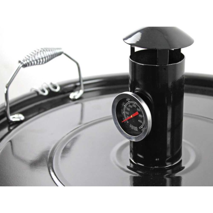 MasterCook Pit Barrel -hiiligrilli, Ø 47 cm, pizzauuni ja savustin