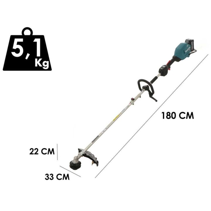 Makita UX01GZ monitoimityökalu, 40 V, 2,5 Ah, akku ja laturi