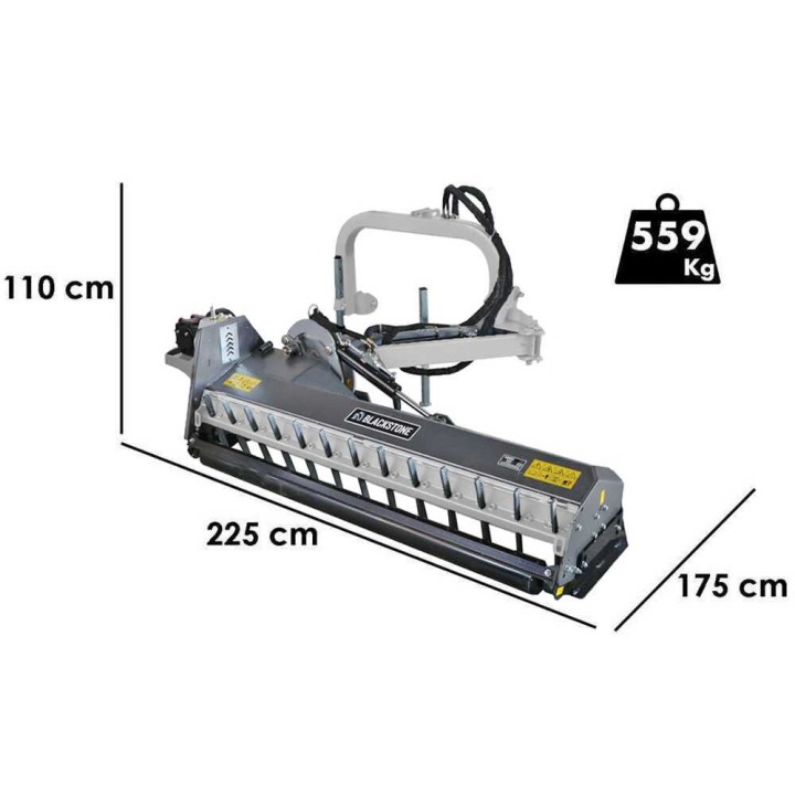 BlackStone BP-LA 180 Hydro reunamurskain traktoriin, 180 cm, 55–60 HP