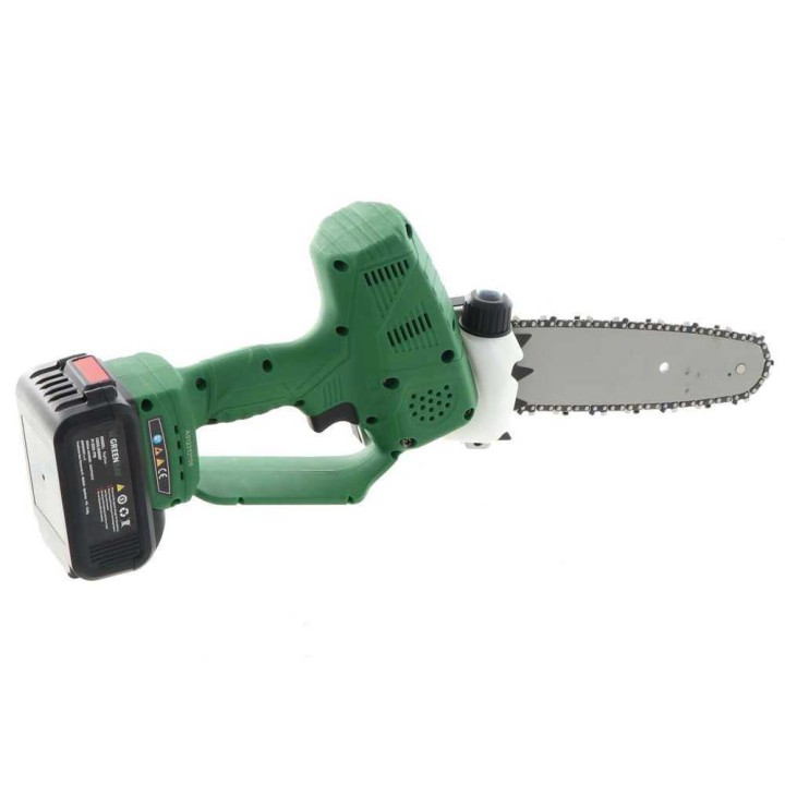 GreenBay TopSaw 8 akkukäyttöinen oksasaha, 400 W, 2 akkua 21 V 4 Ah