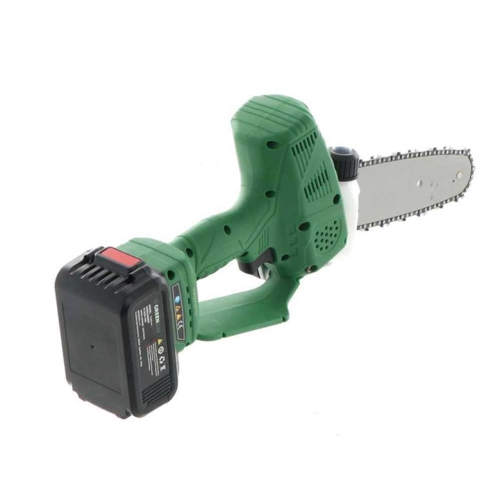 GreenBay TopSaw 8 akkukäyttöinen oksasaha, 400 W, 2 akkua 21 V 4 Ah