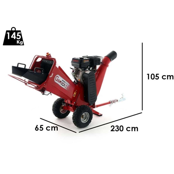 GeoTech Pro PCS 90 L biotrituratore, Loncin G270F, 9 HP