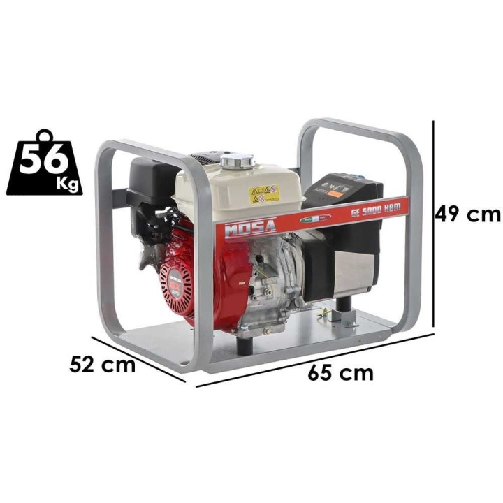 GE 5000 HBM bensiinikäyttöinen generaattori, 4,5 kW, 230 V, Honda GX270