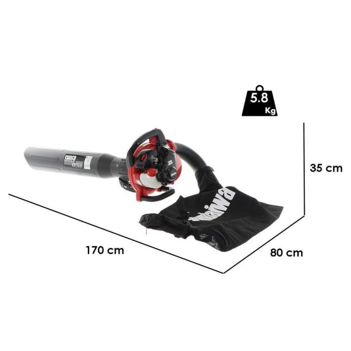 Shindaiwa SDK EBS256S 3-in-1-bensiinipuhallin, imuri ja silppuri, 1,1 HP
