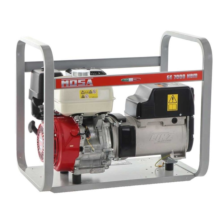 MOSA GE 7000 HBM bensiinikäyttöinen generaattori, 6 kW, 230 V, Honda GX390