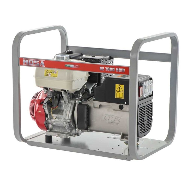 MOSA GE 7000 HBM bensiinikäyttöinen generaattori, 6 kW, 230 V, Honda GX390