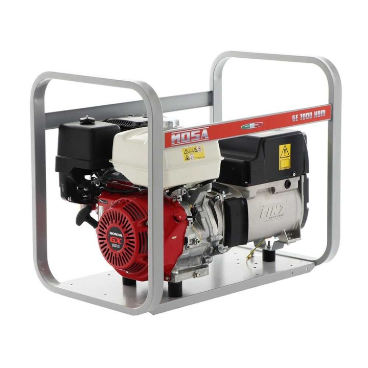 MOSA GE 7000 HBM bensiinikäyttöinen generaattori, 6 kW, 230 V, Honda GX390