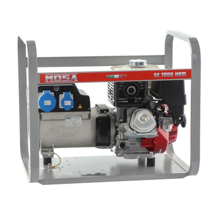 MOSA GE 7000 HBM bensiinikäyttöinen generaattori, 6 kW, 230 V, Honda GX390