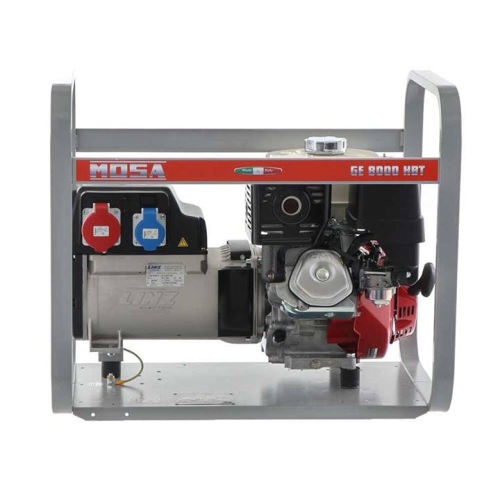 MOSA GE 8000 HBT kolmivaihegeneraattori, 6,4 kW, Honda GX390
