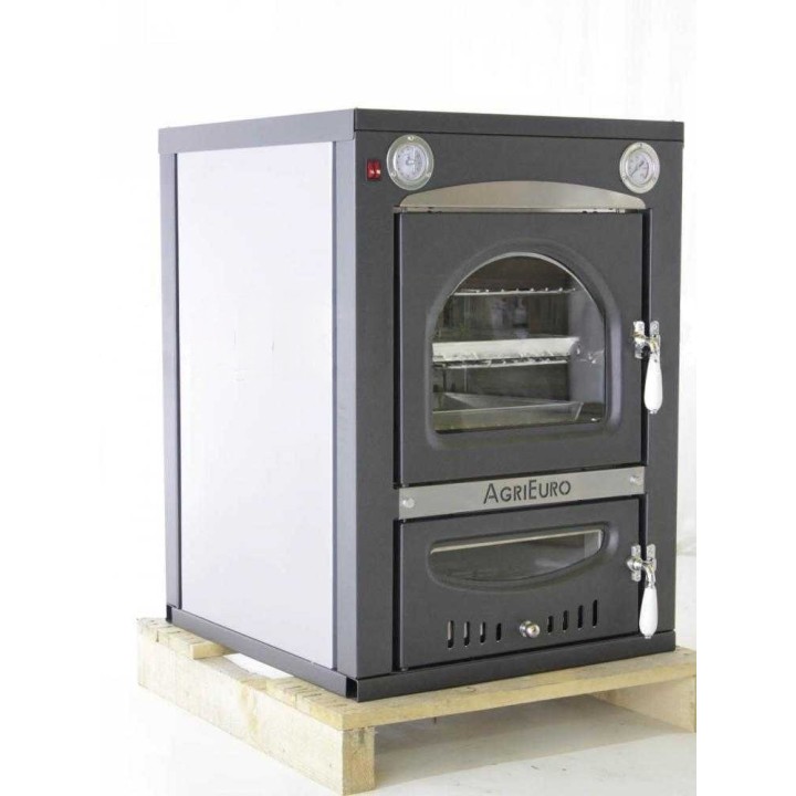 Nuovo Minimus 50 Inc puulämmitteinen upotettava pizzauuni, 3 tasoa, 130 kg