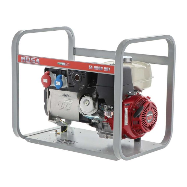MOSA GE 8000 HBT kolmivaihegeneraattori, 6,4 kW, Honda GX390