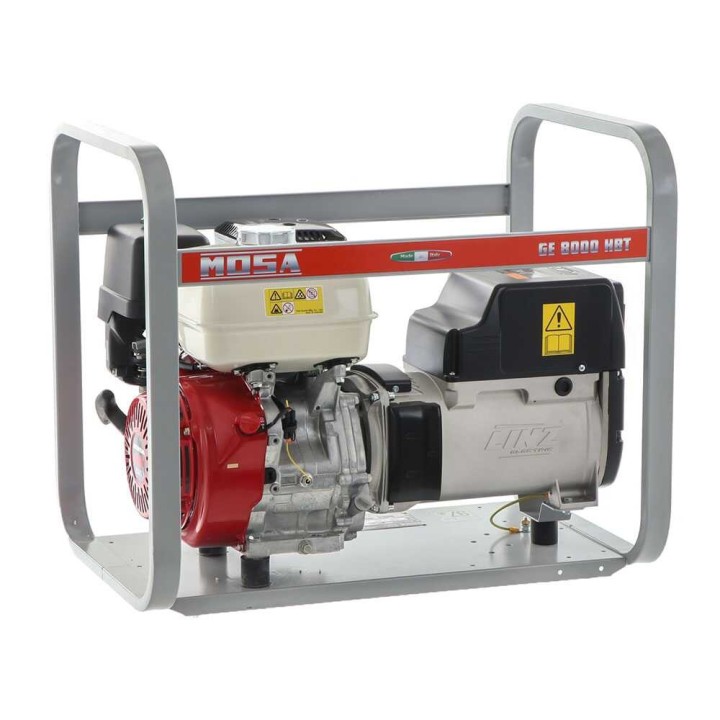 MOSA GE 8000 HBT kolmivaihegeneraattori, 6,4 kW, Honda GX390