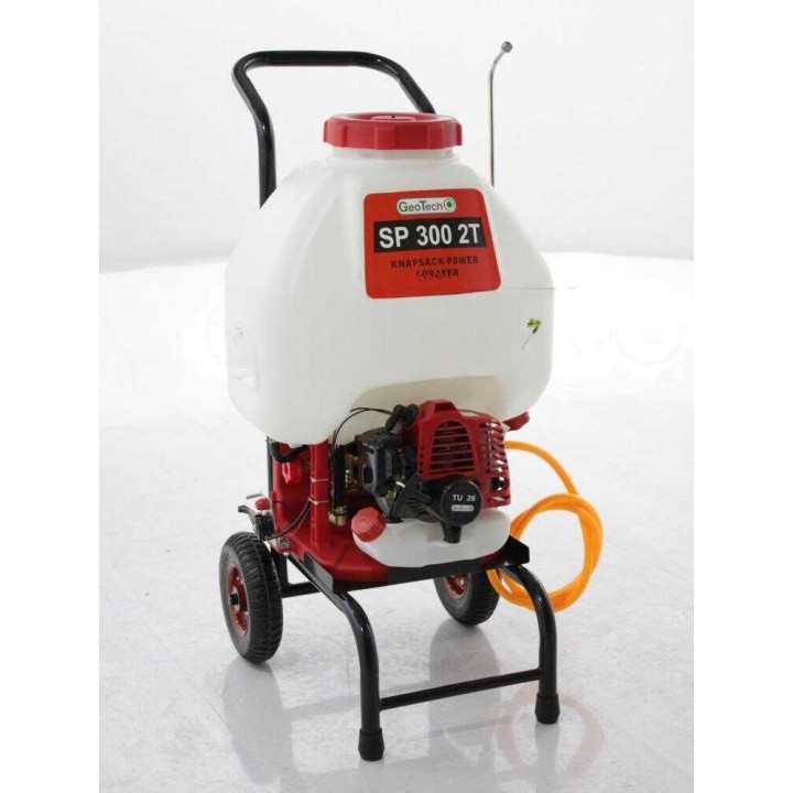 GeoTech SP 300 2T ruiskupumppu, selkä- ja trolley-käyttö, 28 l, 1 HP